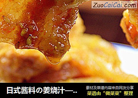 日式酱料の姜烧汁——姜烧五花肉