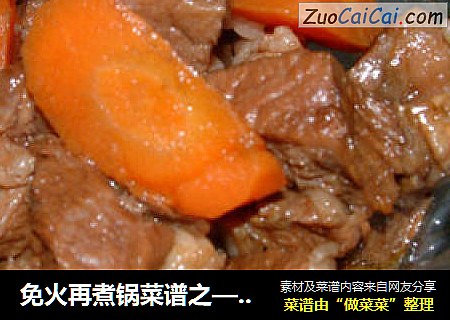 免火再煮锅菜谱之——牛肉炖胡萝卜