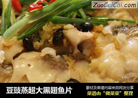 豆豉蒸超大黑翅鱼片