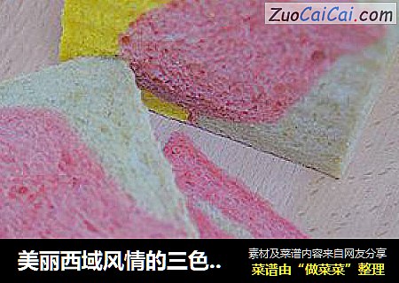 美丽西域风情的三色吐司