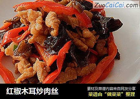 红椒木耳炒肉丝