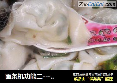 面条机功能二-----【自做韭菜馄饨】