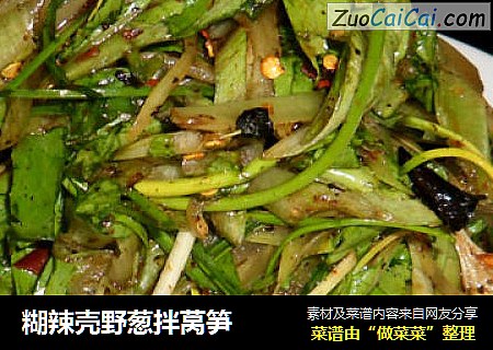糊辣壳野葱拌莴笋