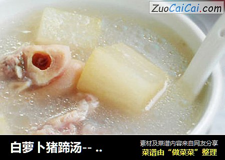 白萝卜猪蹄汤-- 美颜美肤，健筋强骨