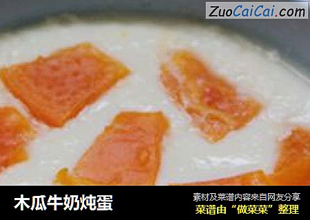 木瓜牛奶炖蛋