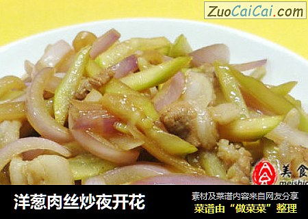 洋葱肉丝炒夜开花
