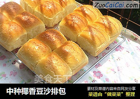中种椰香豆沙排包