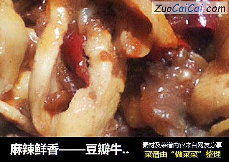 麻辣鲜香——豆瓣牛肉鸡柳