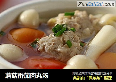 蘑菇番茄肉丸汤