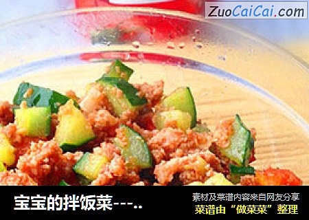 宝宝的拌饭菜------茄汁肉末青瓜
