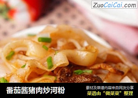 番茄酱猪肉炒河粉