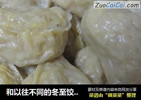和以往不同的冬至饺子--菜饺子（蒸）
