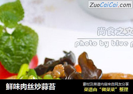 鲜味肉丝炒蒜苔