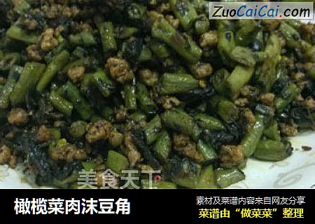 橄榄菜肉沫豆角
