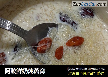 阿胶鲜奶炖燕窝