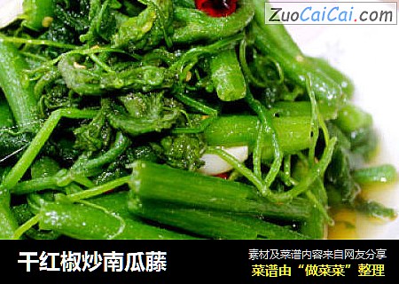 干红椒炒南瓜藤