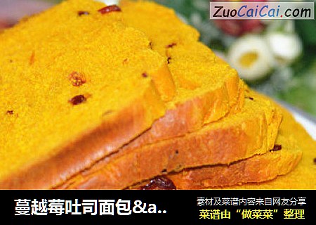 蔓越莓吐司面包&自制肉松&蓝莓酸奶