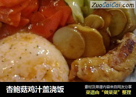 杏鲍菇鸡汁盖浇饭