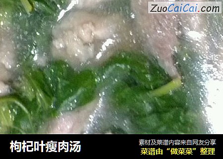 枸杞叶瘦肉汤