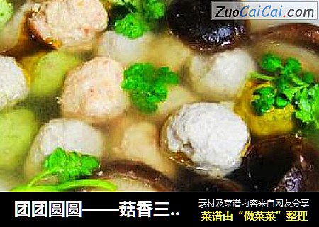 团团圆圆——菇香三彩鸡丸