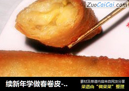 续新年学做春卷皮-----包春卷
