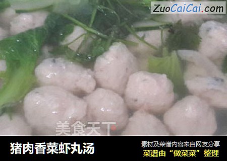 猪肉香菜虾丸汤