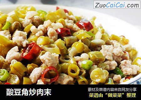 酸豆角炒肉末