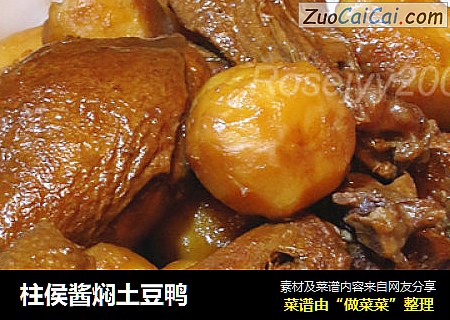 柱侯酱焖土豆鸭