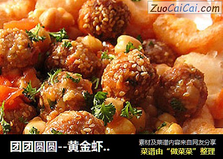 团团圆圆--黄金虾配茄汁肉丸（金凤戏龙珠）