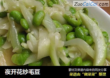 夜开花炒毛豆