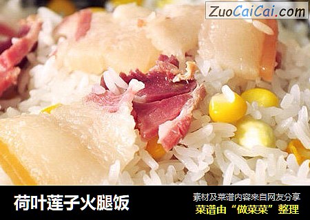 荷叶莲子火腿饭