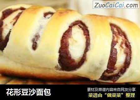 花形豆沙面包
