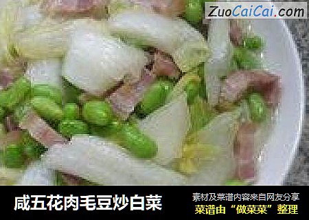 咸五花肉毛豆炒白菜