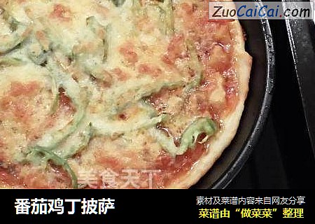 番茄鸡丁披萨
