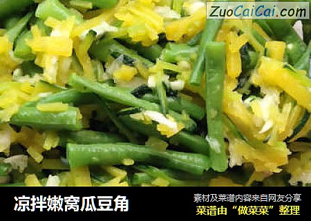 凉拌嫩窝瓜豆角
