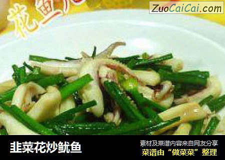 韭菜花炒鱿鱼