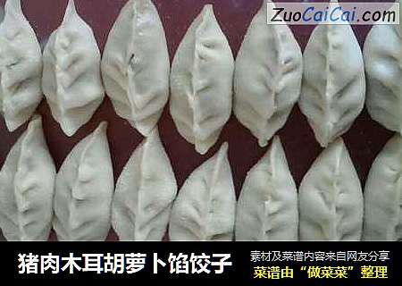 猪肉木耳胡萝卜馅饺子