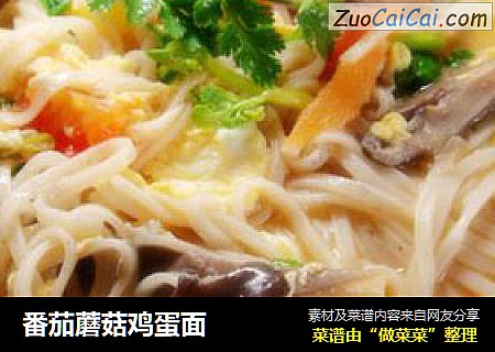 番茄蘑菇鸡蛋面