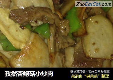 孜然杏鲍菇小炒肉