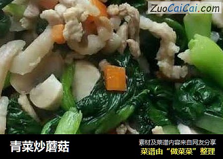 青菜炒蘑菇