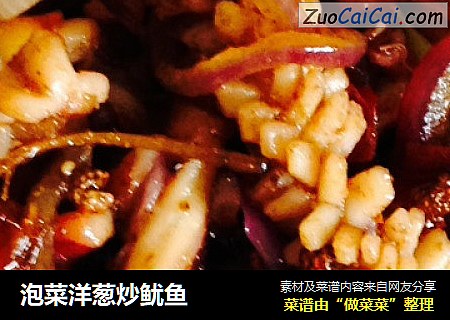 泡菜洋葱炒鱿鱼