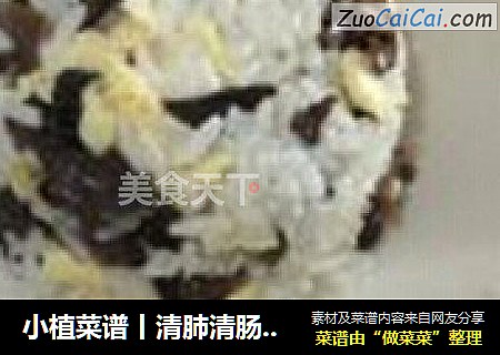小植菜谱丨清肺清肠道，天天心舒畅——木耳鸡蛋炒饭