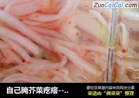 自己腌芥菜疙瘩---味道丰富的辣味小咸菜