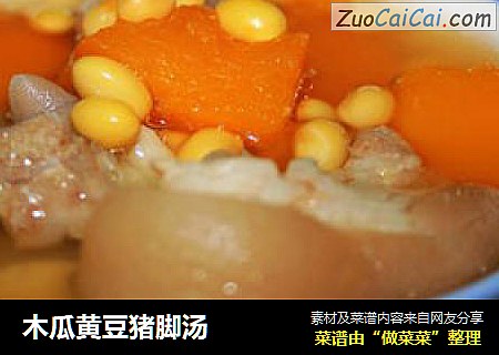 木瓜黄豆猪脚汤