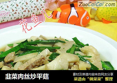 韭菜肉丝炒平菇