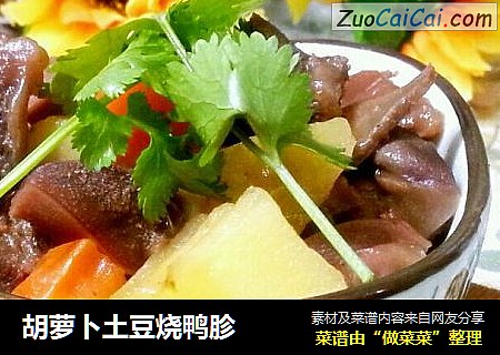 胡萝卜土豆烧鸭胗