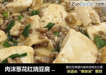 肉沫葱花红烧豆腐 简易家常菜