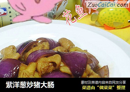 紫洋葱炒猪大肠