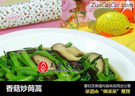 香菇炒茼蒿