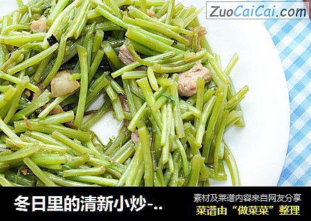 冬日里的清新小炒-芦蒿炒肉丝